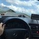 What it looks like from behind the wheel. The warning light announces T/C-badassery.